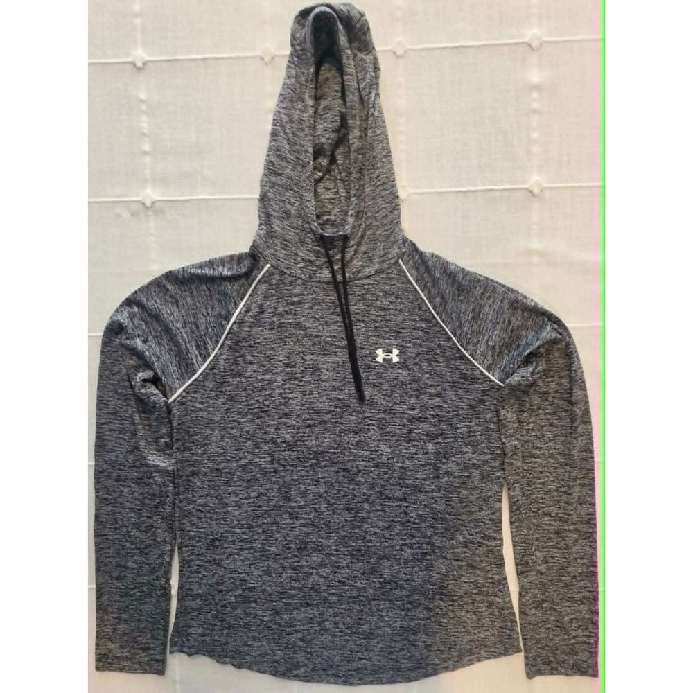 Under Armour Womens Gray Space Dye HeatGear Loose Fit Hoodie Size Medium